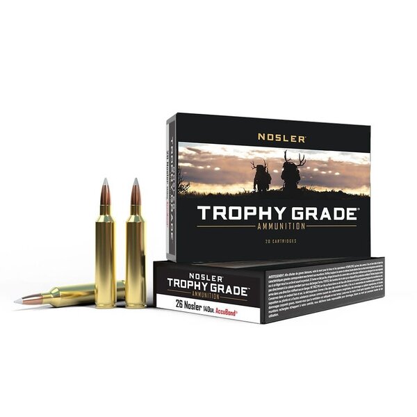 NOSLER 26 NOSLER 140gr ACCUBOND TROPHY GRADE 20ct