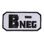 FOX OUTDOOR Medical B Neg ( - ) Patch 2.5"x 1.25"