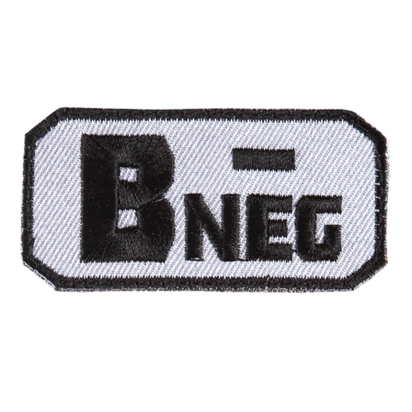 FOX OUTDOOR Patch Medical B Neg ( - ) 2.5"x 1.25"