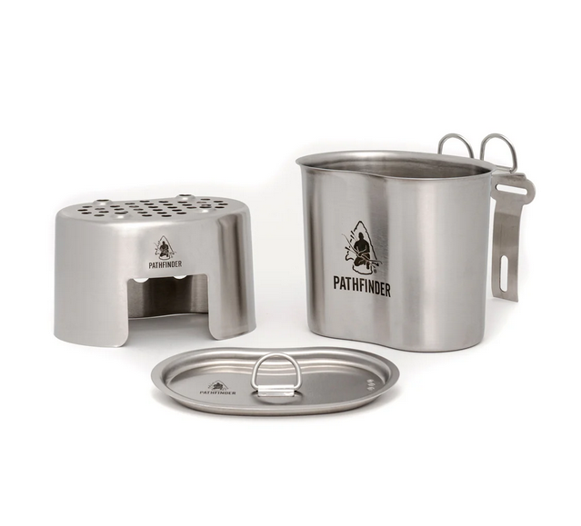 PATHFINDER STANLESS STEEL CANTEEN COOKING SET 39oz - Bartons Big Country