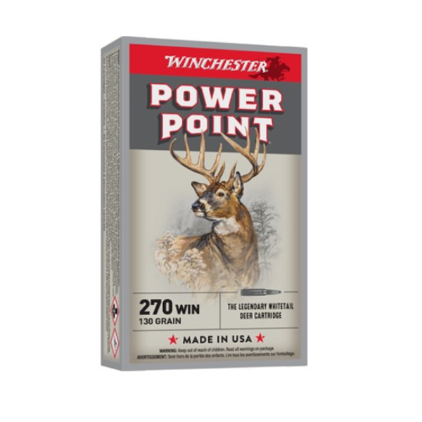 WINCHESTER 270 WIN POWER POINT 130gr 20ct