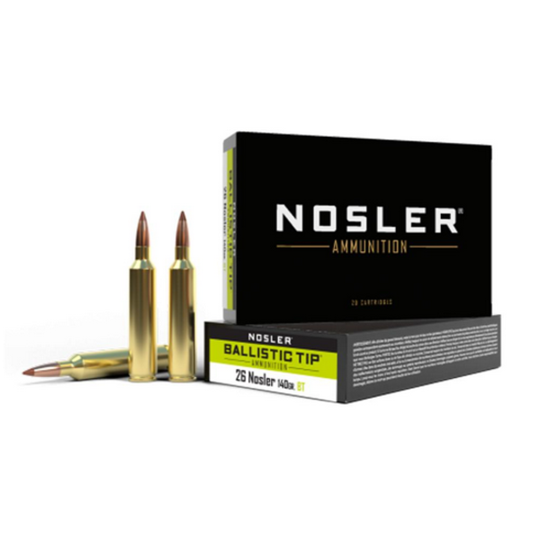 NOSLER 26 Nosler 140gr Ballistic Tip Hunting 20ct