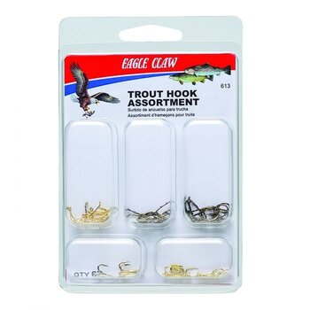 EAGLE CLAW TROUT HOOD ASSORTMENT CLAM 67pk
