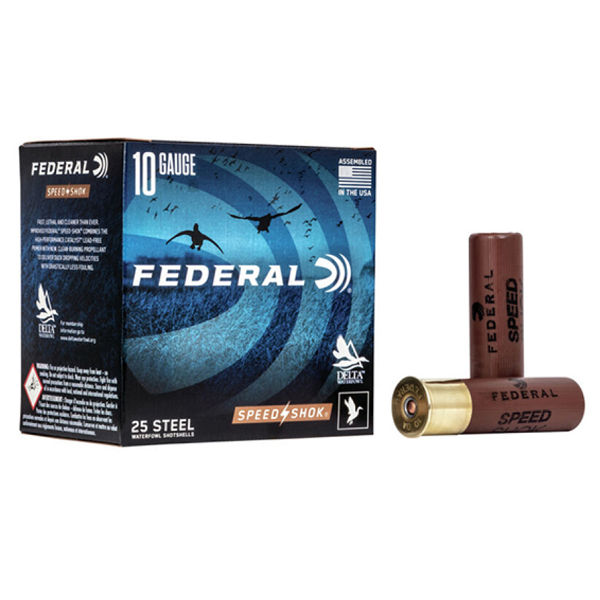 FEDERAL 10ga 3-1/2" 1-1/2oz BB 1450 FPS SPEED SHOK 25ct