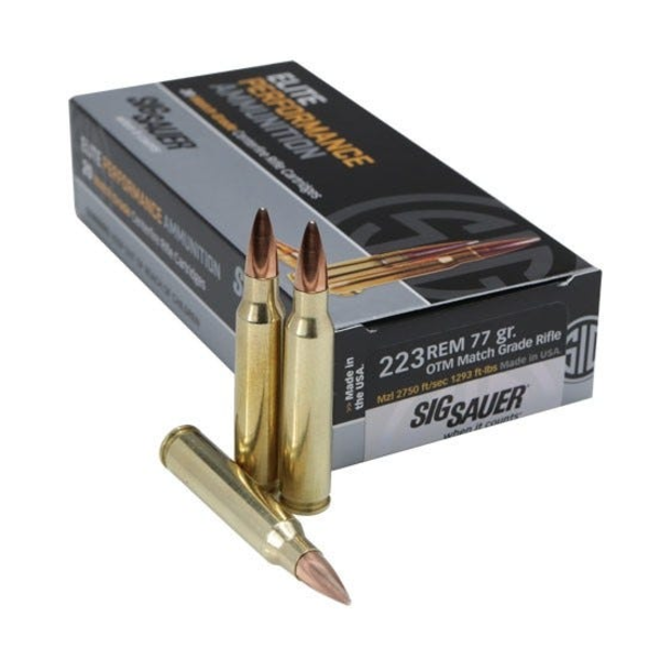 SIG SAUER 223 REM 77GR ELITE MATCH OTM