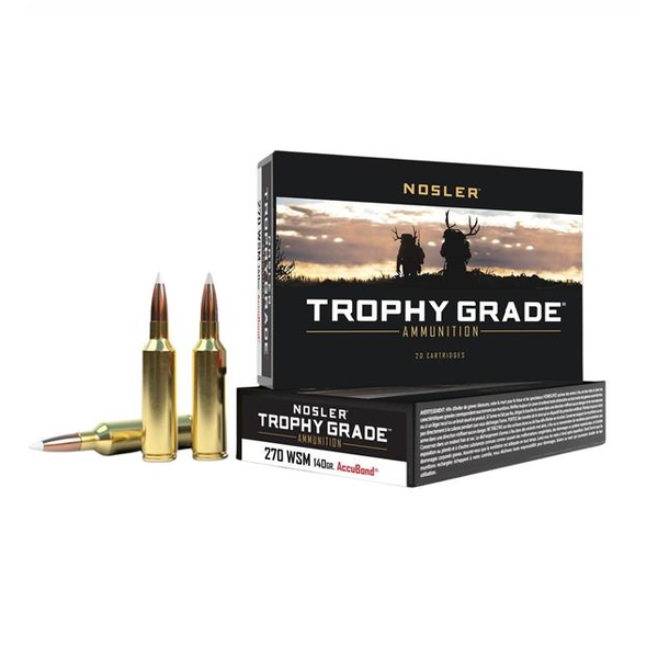 NOSLER 270 WSM 140gr ACCUBOND TROPHY GRADE 20ct