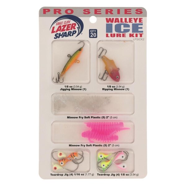 EAGLE CLAW Lazer Sharp Pro Series Ice Kit Walleye