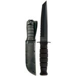 KA-BAR Short Tanto Serrated w/Leather Sheath