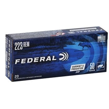 FEDERAL 223 REM VARMINT AND PREDATOR JHP 50gr 20ct