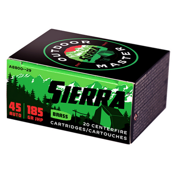 SIERRA 45 Auto 185gr Outdoor Master JHP 20ct
