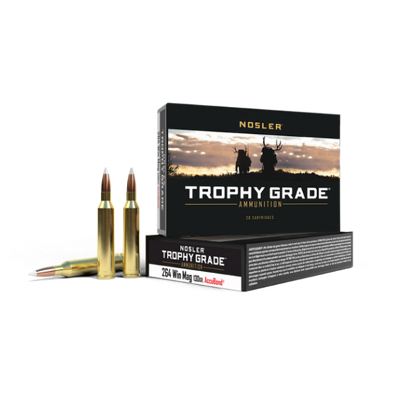 NOSLER 264 WIN MAG 130gr ACCUBOND TROPHY GRADE 20ct