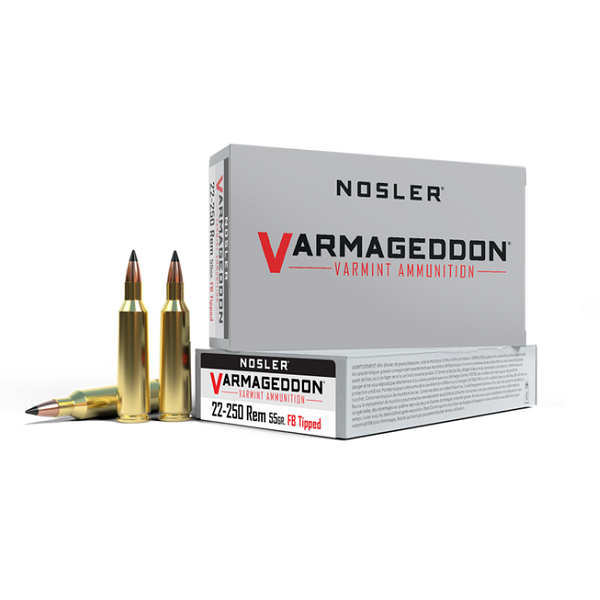 NOSLER 22-250 Rem 55gr Varmageddon FB Tipped 20ct