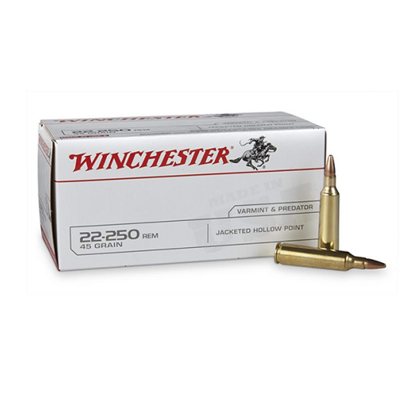 WINCHESTER 22-250 REM 45gr JHP 40ct