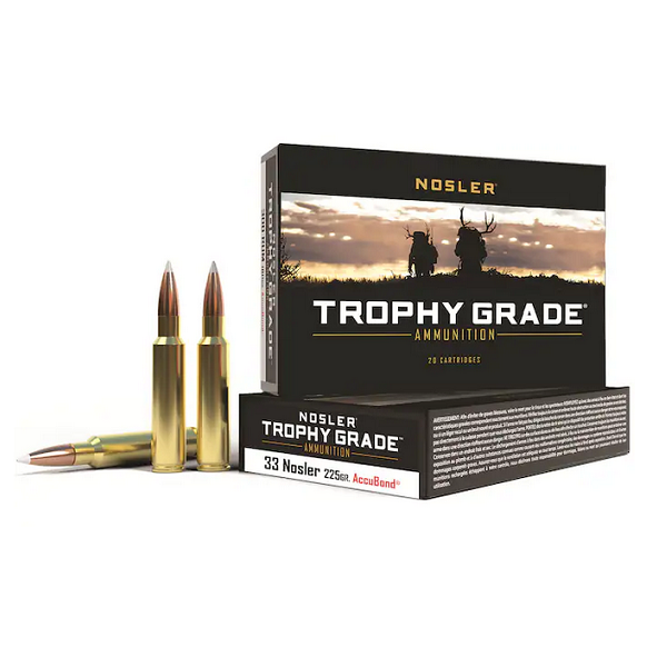 NOSLER 33 NOSLER 225gr ACCUBOND TROPHY GRADE 20ct