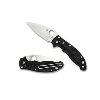 SPYDERCO MANIX 2 Black Lightweight Plainedge