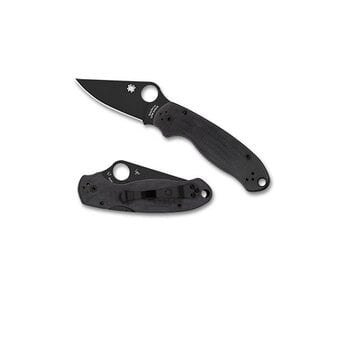 SPYDERCO Para 3 Black G-10 Black Blade Plainedge