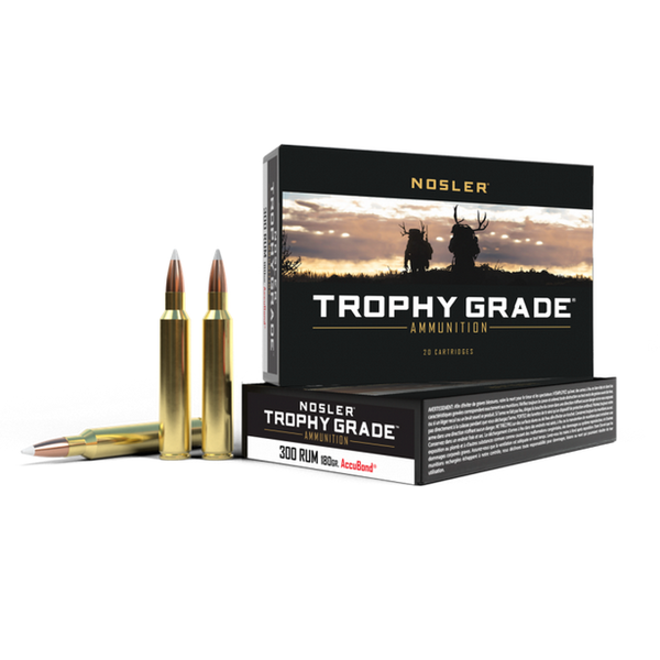 NOSLER 300 RUM 180gr ACCUBOND TROPHY GRADE 20ct