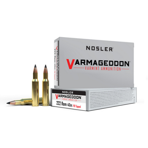 NOSLER 222 Rem 40gr FB Tipped Varmageddon 20ct