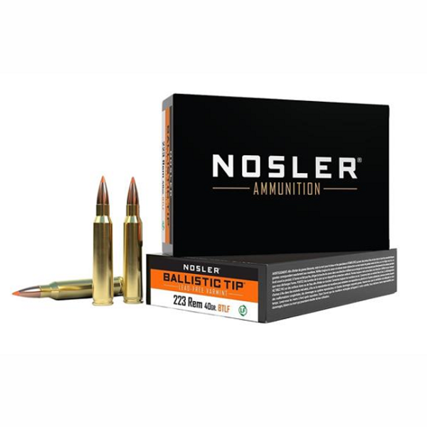 NOSLER 223 Rem 40gr Ballistic Tip Varmint Lead Free 20ct
