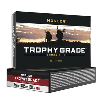 NOSLER 7mm-08 150gr TROPHY GRADE ABLR 20ct