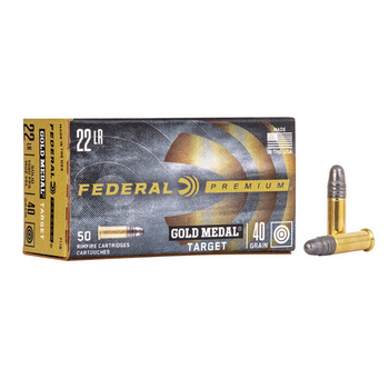 FEDERAL 22 LR 40gr Gold Medal Lead RN 50ct