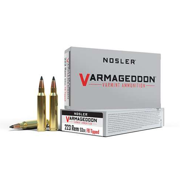 NOSLER 223 REM 53gr FB TIPPED VARMAGEDDON 20ct