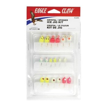EAGLE CLAW Crystal/Spinner Ice Jigs Kit