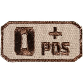 FOX OUTDOOR PATCH - BLOOD TYPE O Positive (+) 2.5"x 1.25"