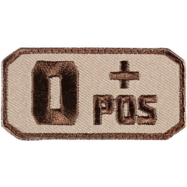 FOX OUTDOOR PATCH - BLOOD TYPE O Positive (+) 2.5"x 1.25"
