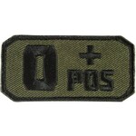 FOX OUTDOOR PATCH - BLOOD TYPE O Positive (+) 2.5"x 1.25"