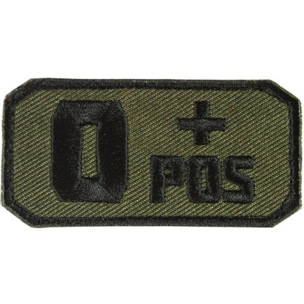FOX OUTDOOR PATCH - BLOOD TYPE O Positive (+) 2.5"x 1.25"
