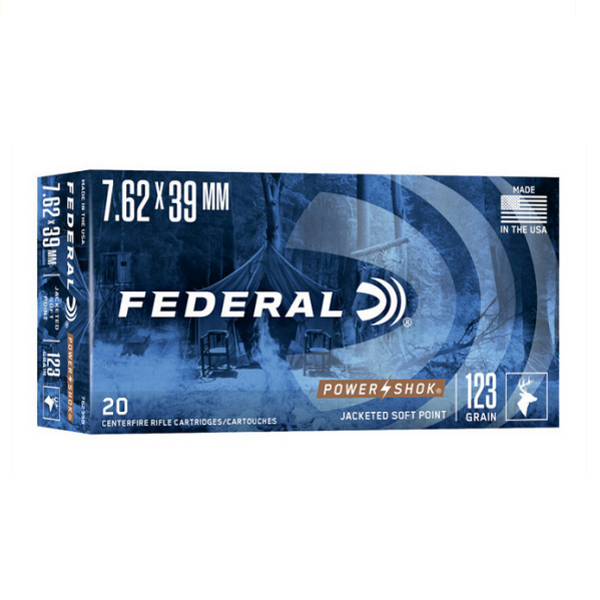 FEDERAL 7.62x39 123gr JSP POWER SHOK 20ct