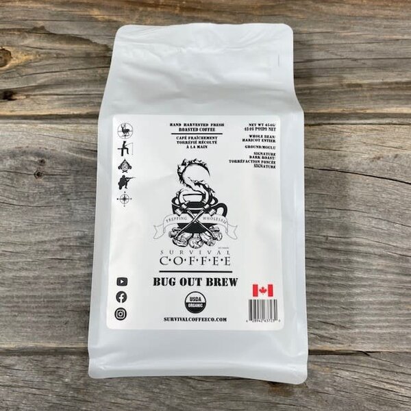 Survival Coffee BUG OUT BREW WHOLE BEAN 1lb