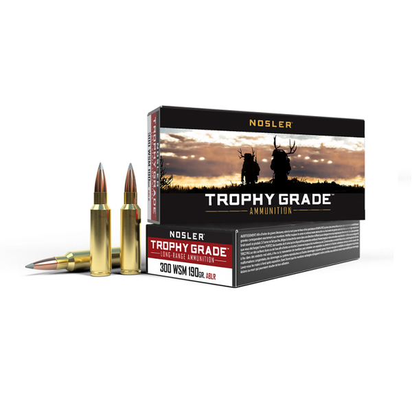 NOSLER 300 WSM 190gr ABLR TROPHY GRADE 20ct