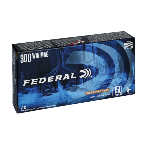 FEDERAL 300 WIN MAG 150gr JSP POWER SHOK 20ct