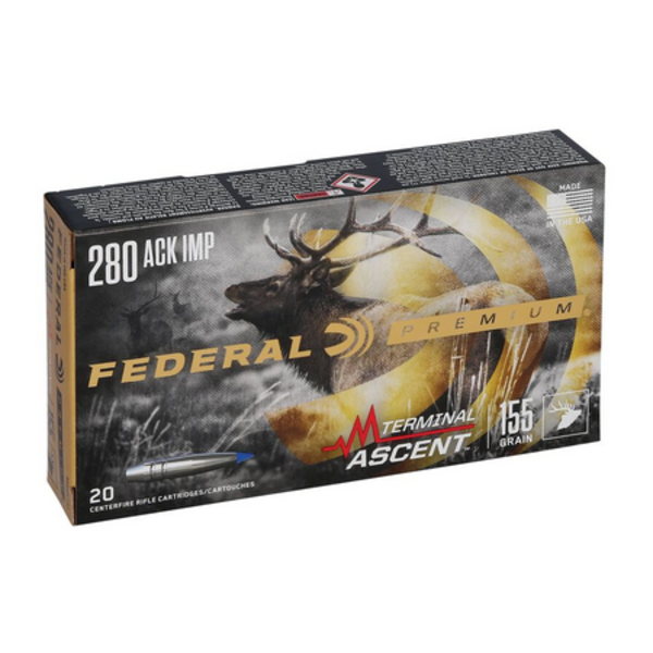 FEDERAL 280 Ackley Imp 155gr Terminal Ascent Premium 20ct