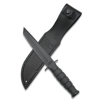 KA-BAR Short Tanto Straight w/Leather Sheath