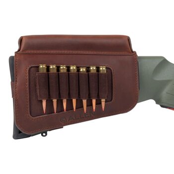 ALLEN Westcliff Leather Buttstock Cartridge Carrier w/Cheek Pieceown