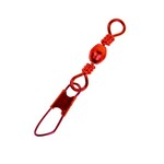 EAGLE CLAW BARREL SWIVEL w/SAFETY SNAP Red