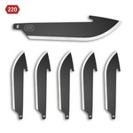 OUTDOOR EDGE 2.2" Drop-Point Replacement Blades 6pk Black-Oxide