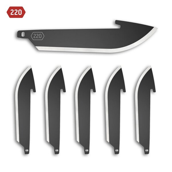 OUTDOOR EDGE 2.2" Drop-Point Replacement Blades 6pk Black-Oxide