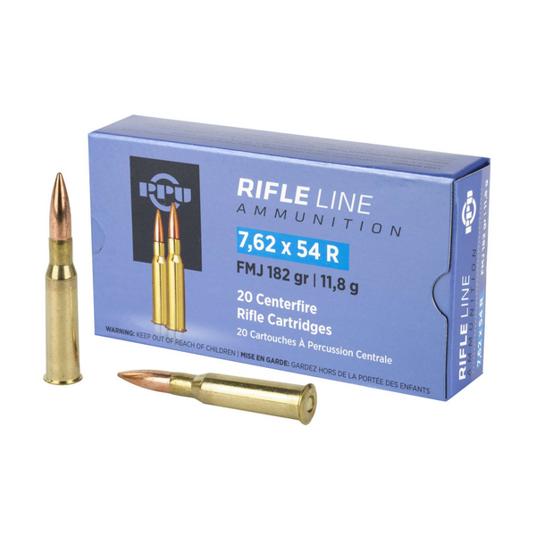 PPU 7.62x54R 182gr FMJ BT 20ct