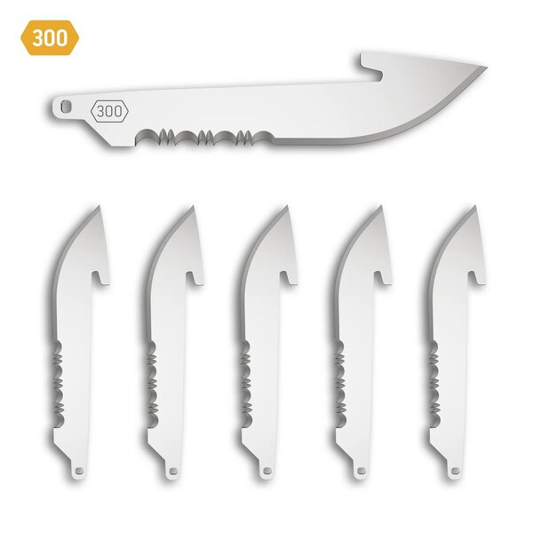 OUTDOOR EDGE 3.0" Razor Safe Replacement Blades w/Serrations 6pk