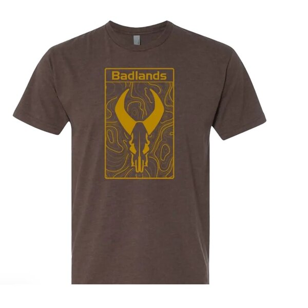 BADLANDS Topo Skull T-Shirt Espresso