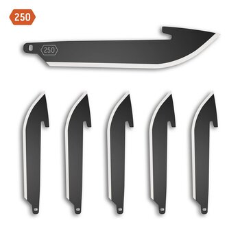 OUTDOOR EDGE 2.5" Drop-Point Replacement Blades 6 pack Black-Oxide