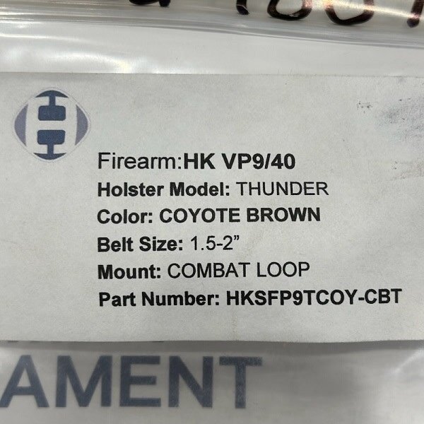 HAMMER ARMAMENT HOLSTER - HK VP9 THUNDER Flat Dark Earth