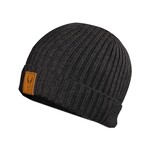 BADLANDS Leather Patch Beanie Stone