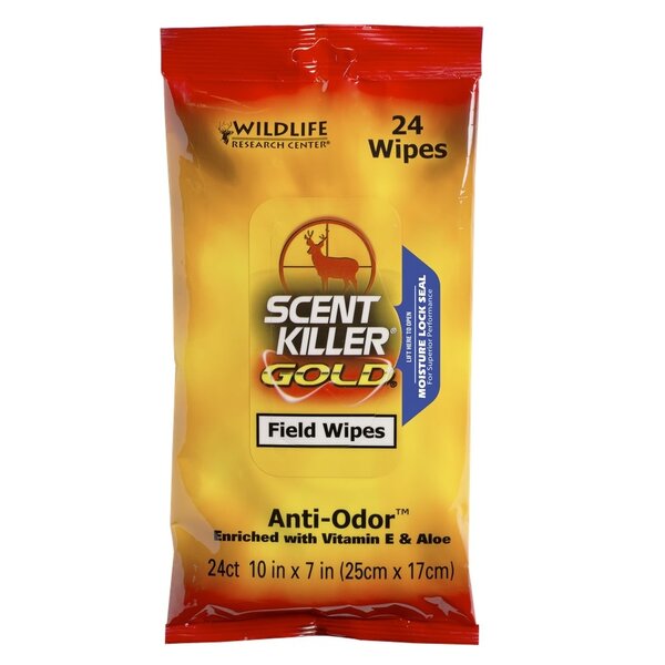 WILDLIFE RESEARCH Scent Killer Gold Field Wipes 24 pk
