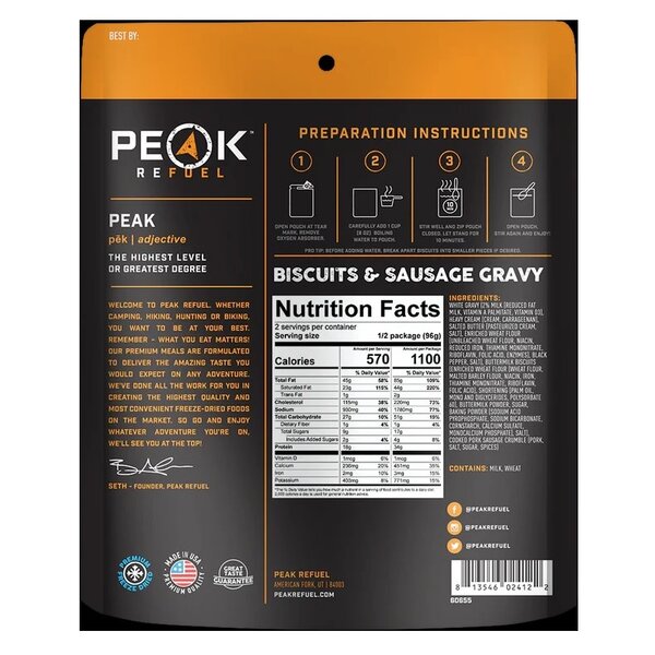 PEAK REFUEL Buscuits & Sausage & Gravy Meal