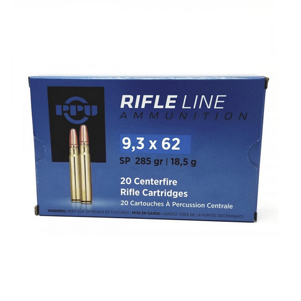PPU 9.3x62mm SP 285gr 20ct